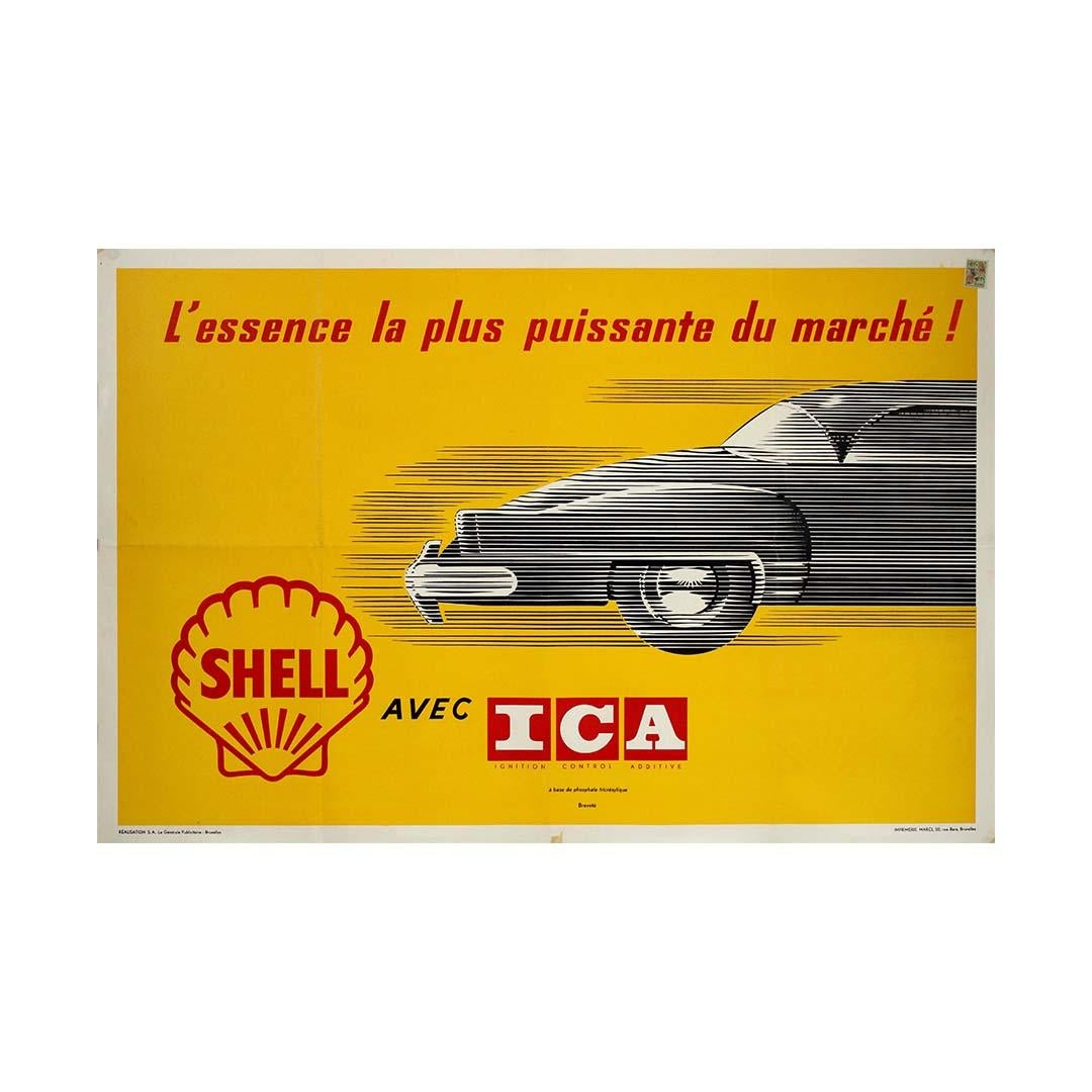Cintage Werbe-Reiseplakats für Werbung – Shell – ICA im Angebot 2