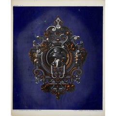 Circa 1850 original chromolithograph - vitraux (stained glass)