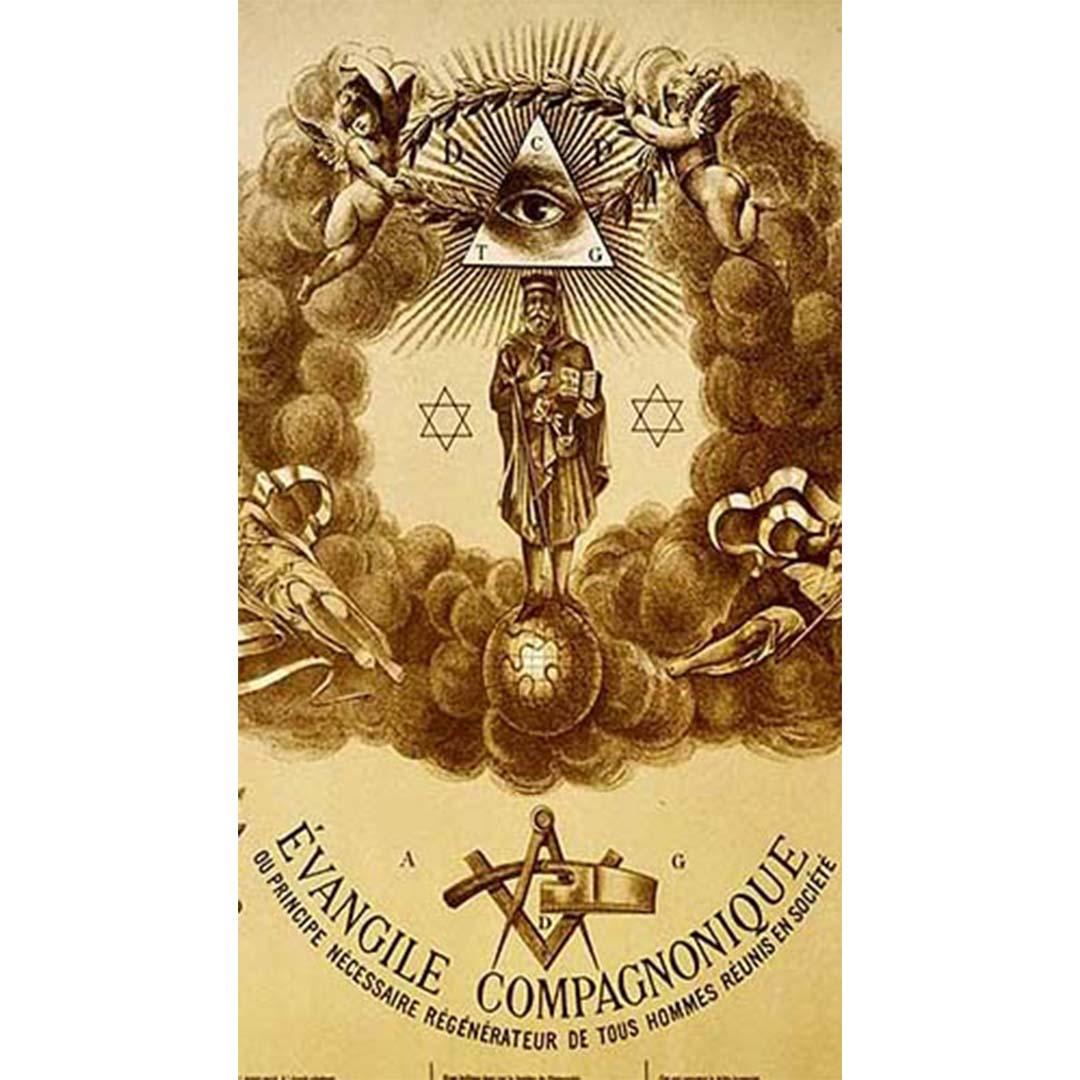 Circa 1890 Document original - L'Évangile compagnonique - l'Évangile compagnoniq en vente 2