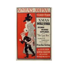 Circa 1895 original poster for Myra’s Journal - The Leader of Fashion
