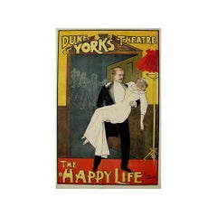 Circa 1895 poster Duke of York's Theatre - The Happy Life by Louis N. Parker