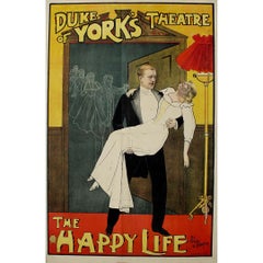 Circa 1895 poster Duke of York's Theatre - The Happy Life by Louis N. Parker