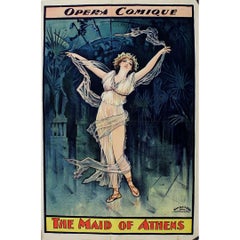 Circa 1895 poster for The Maid of Athens, presented at the Opéra Comique