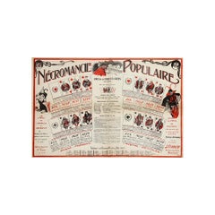 Circa 1900 French poster “Nécromancie Populaire – Le Jeu de l’Oracle du Destin"