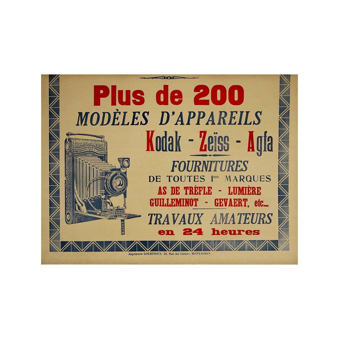 Circa 1900 original advertising poster - Photography Kodak - Zeïss - Agfa For Sale 2