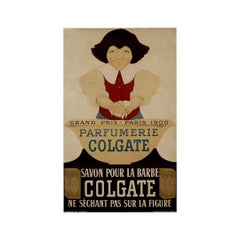 Circa 1900 original french advertising poster created for Parfumerie Colgate