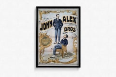 Circa 1900 Original Poster - John Alex Bros Comedian Swinging Perch Act