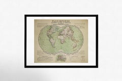 Circa 1900 original poster Planisphère de géographie politique et commercial
