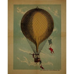 Antique Circa 1900 poster for Montgolfière Française - hot air ballooning