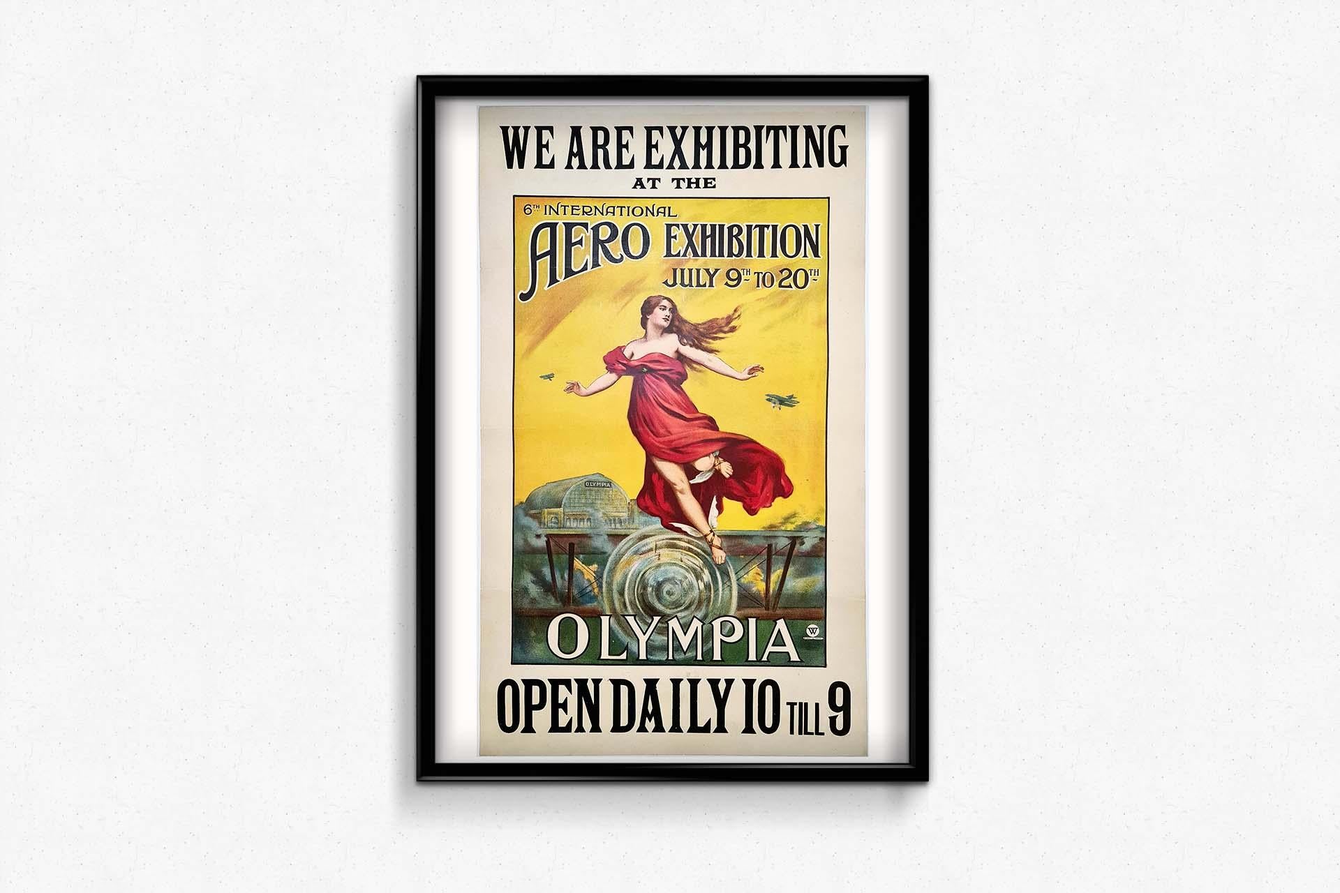 Circa 1910 Original poster - 6th International Aeronautical Exhibition - London For Sale 1