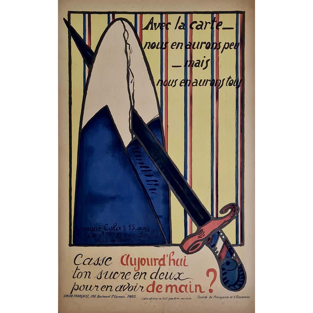 Französisches Propagandaplakat aus der Kriegszeit, Originalplakat des Ersten Weltkriegs, um 1915 – Print von Unknown