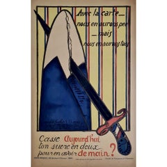 Circa 1915 French wartime propaganda original poster of World War I