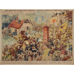 Circa 1915 Russian WWI Poster – Capture of Przemysl Fortress