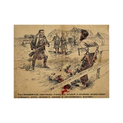 Circa 1919 Russian Civil War Poster – White Guard Anti-Bolshevik
