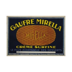 Circa 1920 Original advertising poster for Gaufre Mirella - Gastronomy