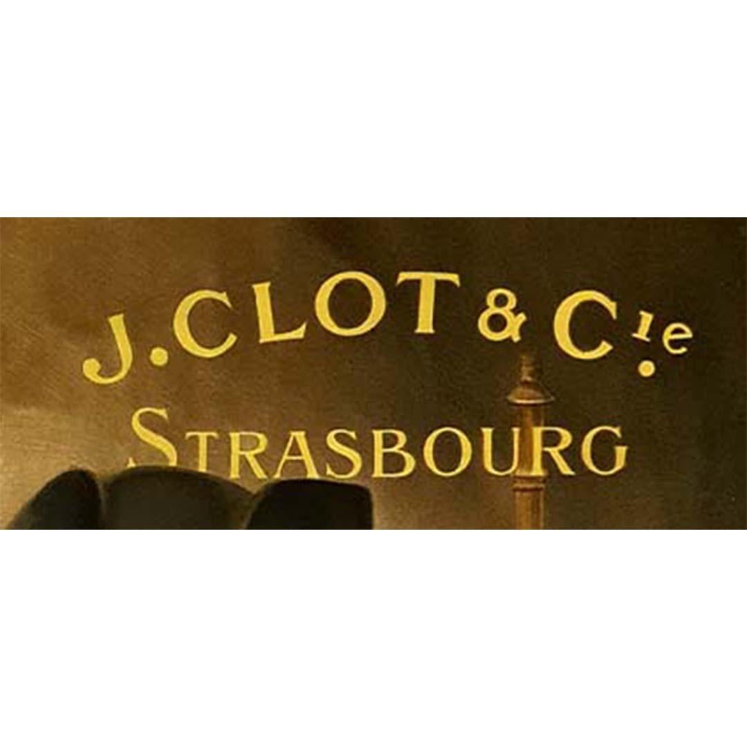 Original-Werbeplakat von J. Clot & Cie, Straßburg Gastronomie, um 1920 im Angebot 2