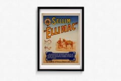 Cartel publicitario original de 1920 para la silla de montar Sellim "Ellimac