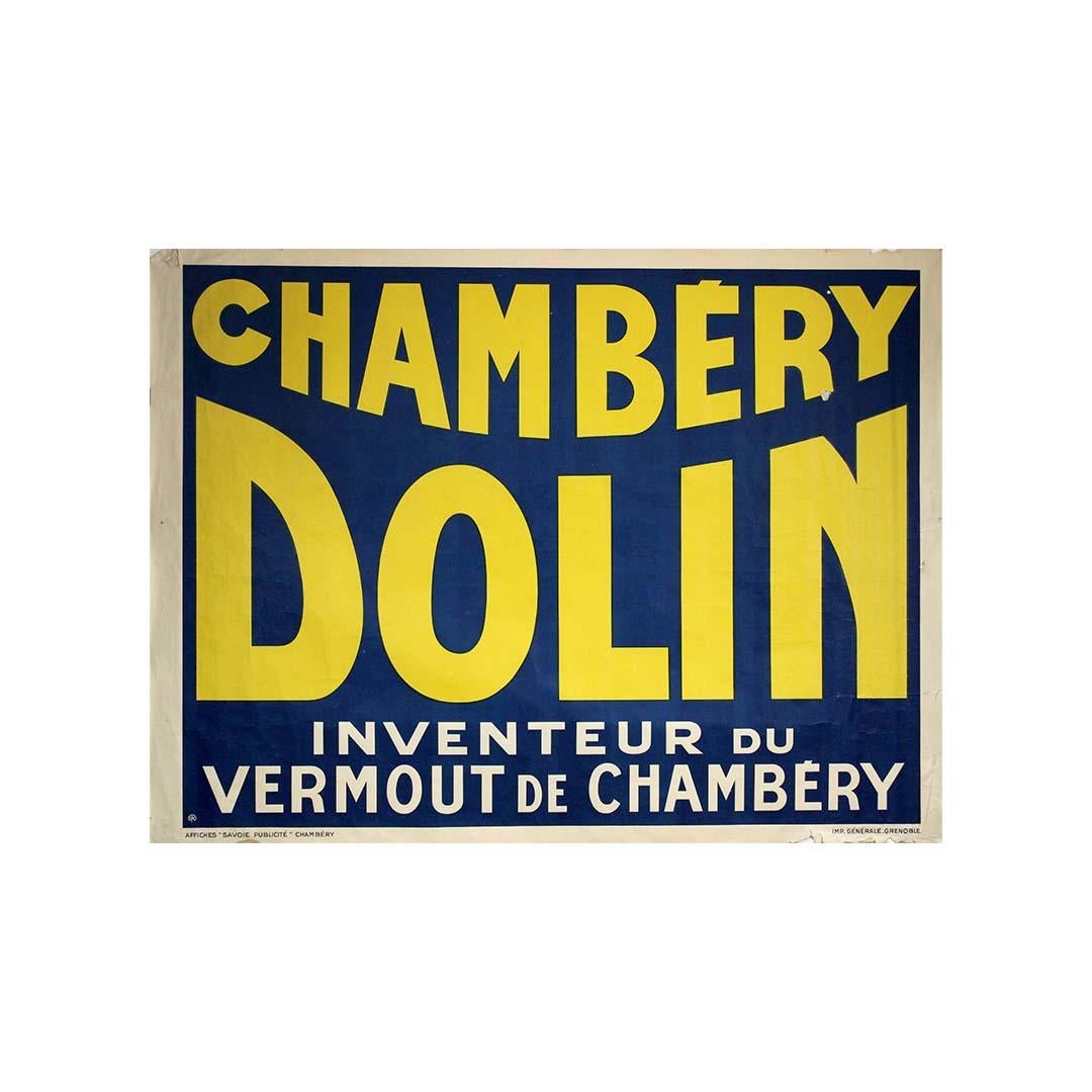 Circa 1920 original poster for Chambéry Dolin - Print by Unknown