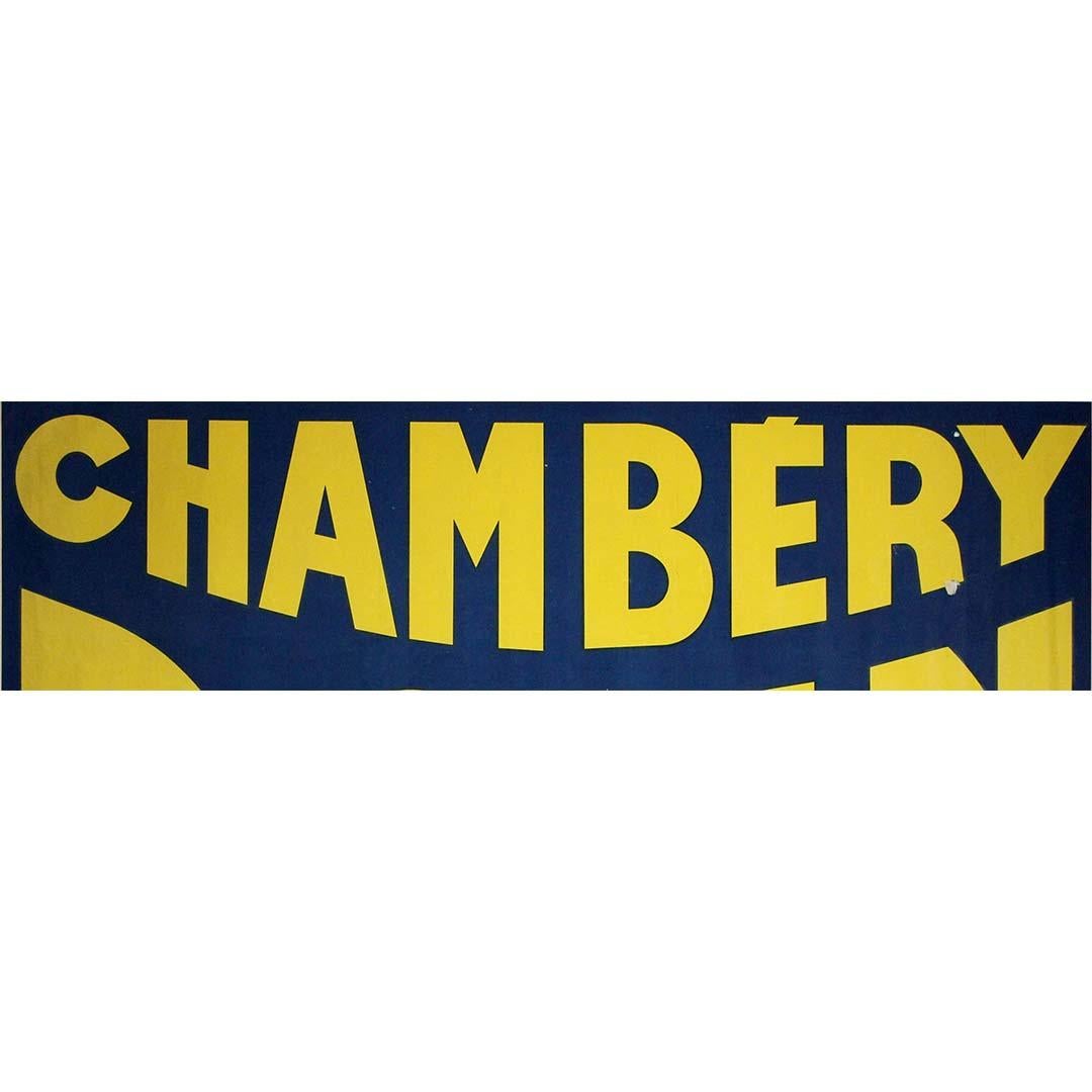 Circa 1920 original poster for Chambéry Dolin - Yellow Print by Unknown