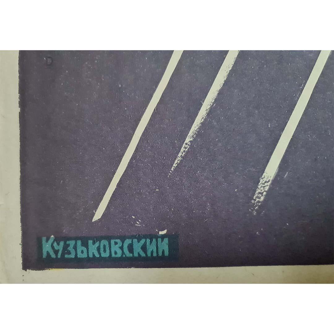 Originalplakat der frühen sowjetischen Weltraumforschung, um 1920 im Angebot 1
