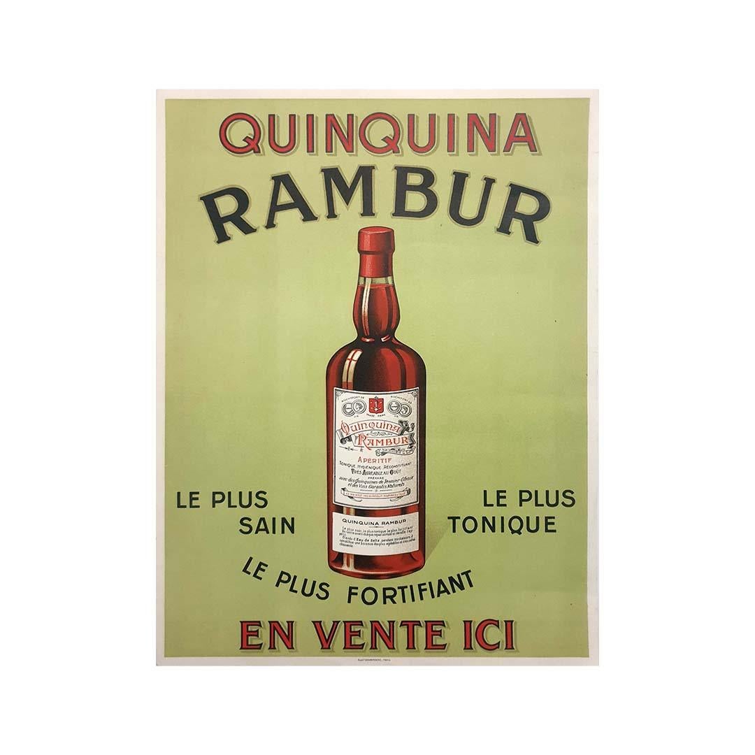 Circa 1920 Original poster - Quinquina Rambur apéritif For Sale 1