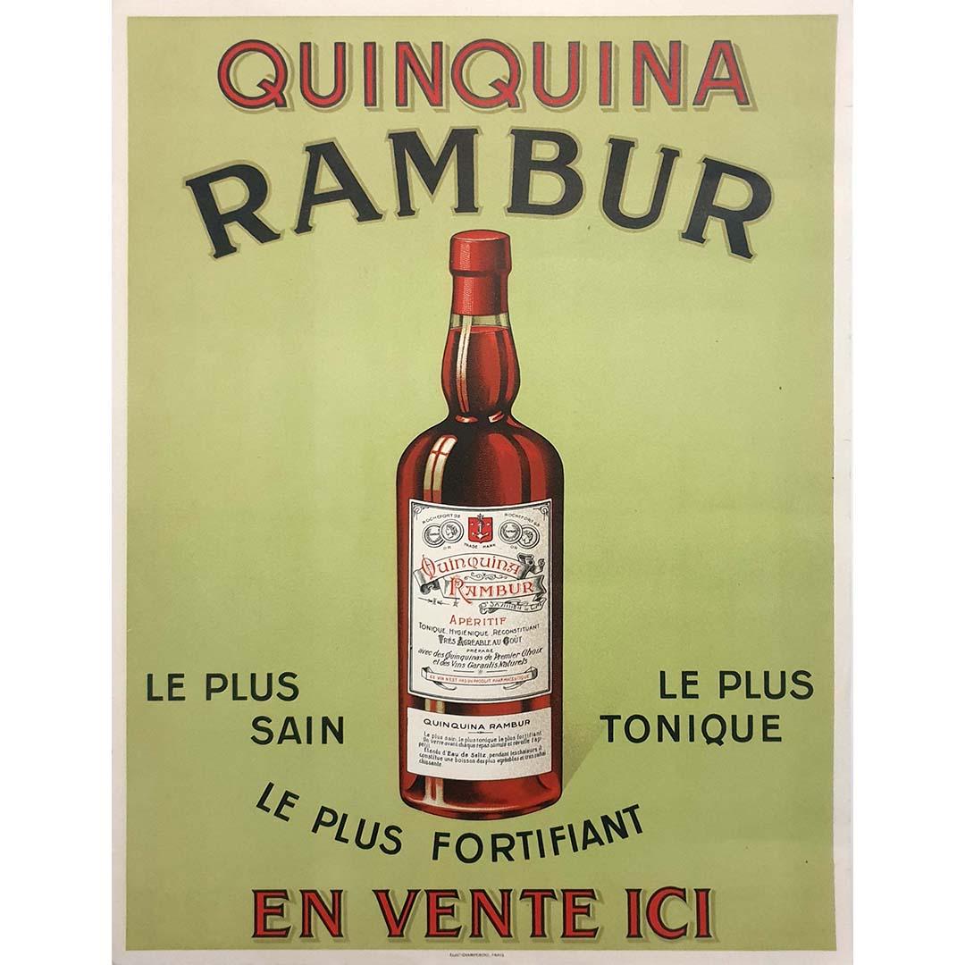 CIRCA 1920 Originalplakat - Quinquina Rambur Apéritif – Print von Unknown