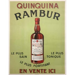 Antique Circa 1920 Original poster - Quinquina Rambur apéritif