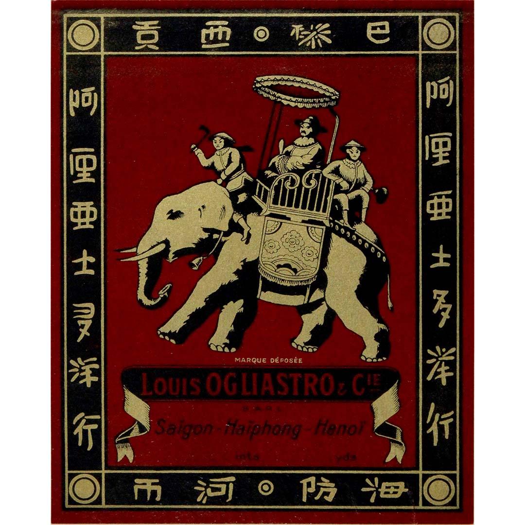 Circa 1930 - Louis Ogliastro & Cie - Commerce de l'ère coloniale dans le Southeast Asia - Print de Unknown