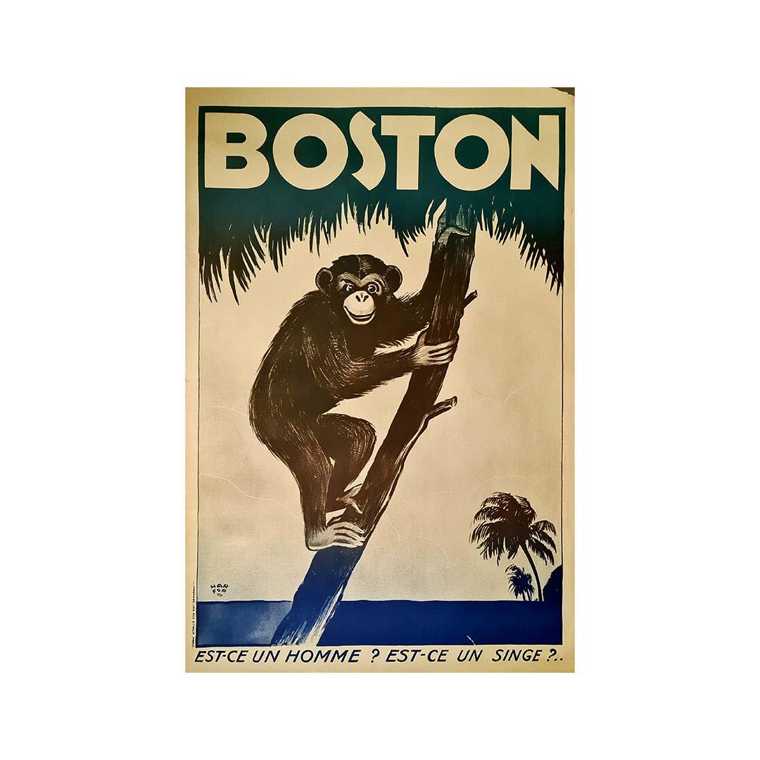 Circa 1930 Original poster - Boston - Harford Paris For Sale 2