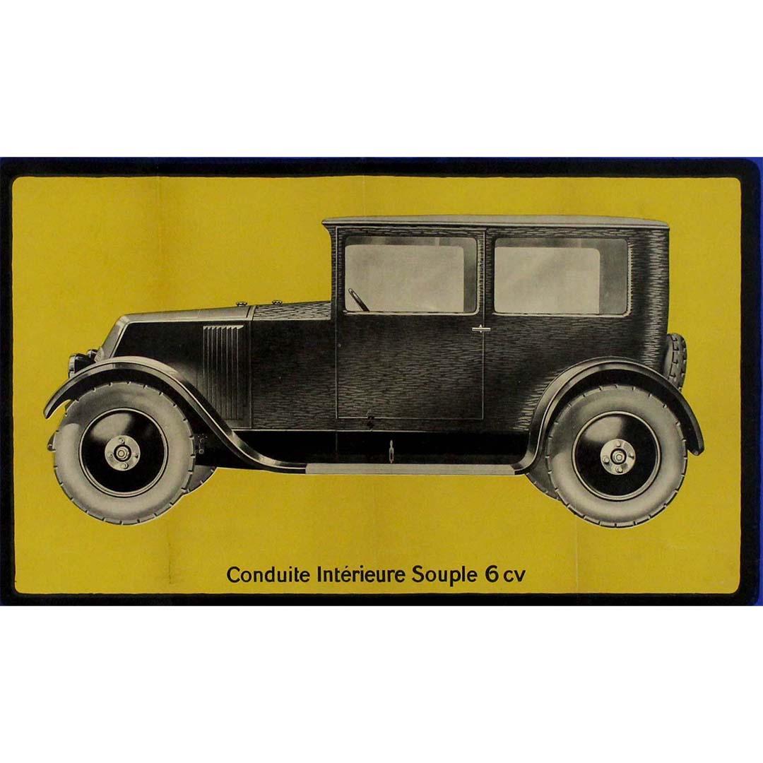 Step into the enchanting world of vintage poster art, where the circa 1930 original poster of Renault Conduite Intérieure Souple 6CV takes us on a journey through time to an era of automotive sophistication and timeless elegance. This poster not