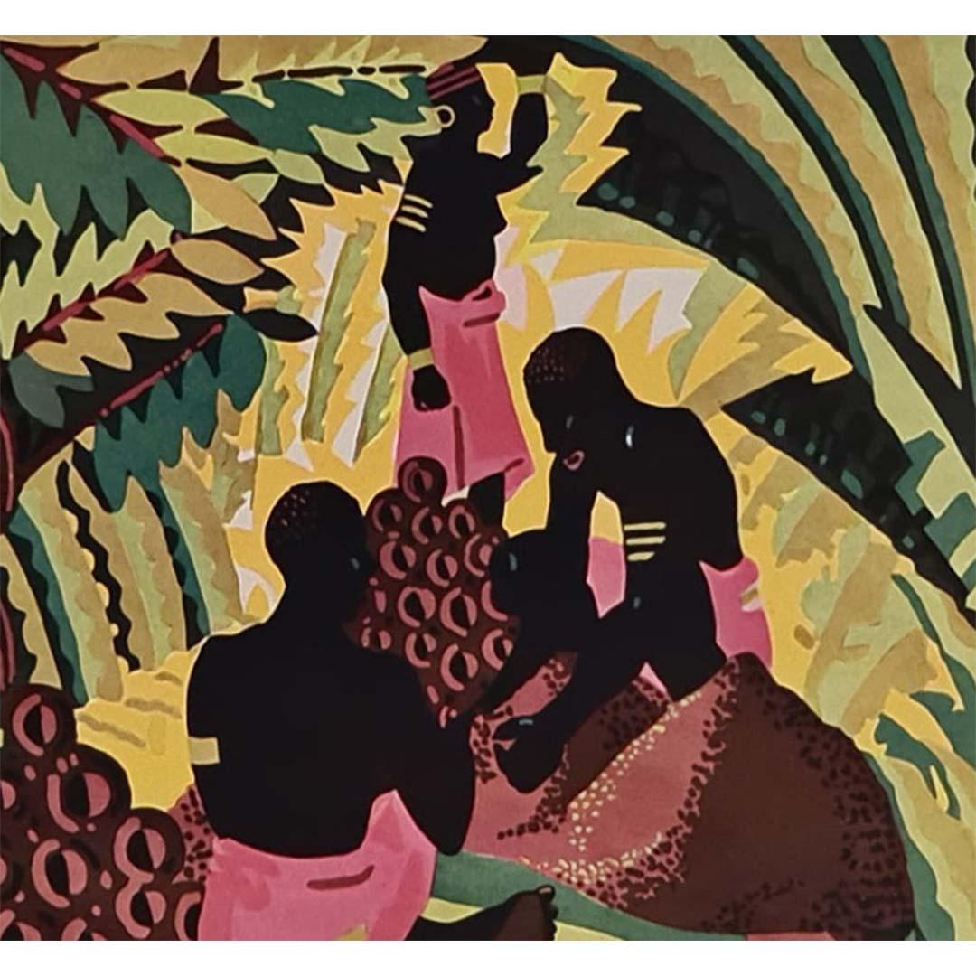 Originalplakat mit dem Titel „Cocoa“ aus der Kolonialzeit, um 1930 im Angebot 1