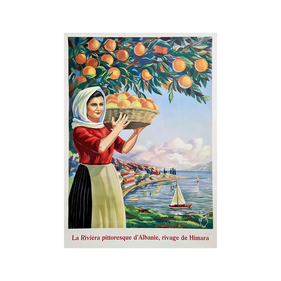 Circa 1930 Original travel poster for Albania Himare - Tourism  - Print by Unknown