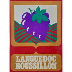 Cartel de época de 1930 que celebra la región de Languedoc-Rosellón