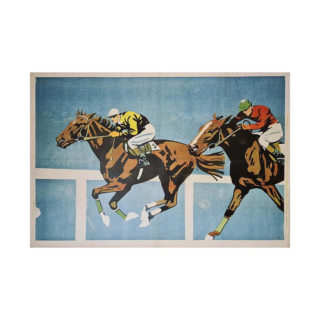 Circa 1940 Original poster - Horse racing - Jockey 2