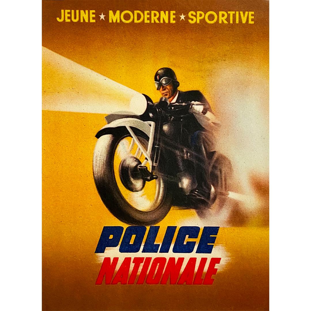 Circa 1940 Original poster to boost the image of the French National Police  - Print by Unknown