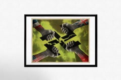 Cartel original de 1944 que muestra la Esvástica rota por los Aliados