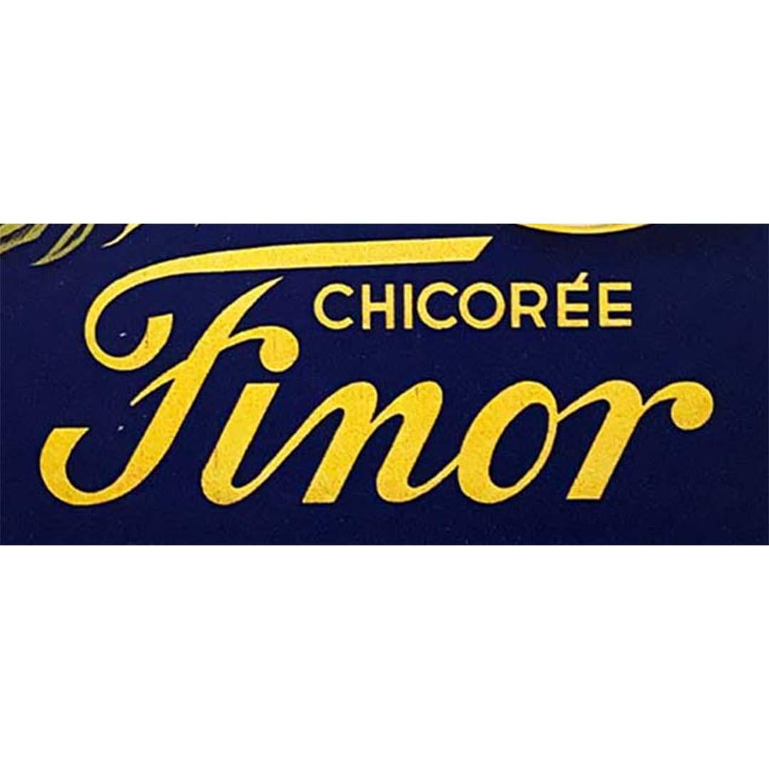 Circa 1950 advertising card for La Chicorée Finor For Sale 2
