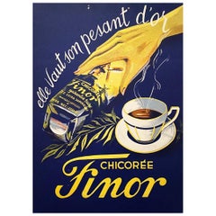 Circa 1950 carte publicitaire pour La Chicorée Finor