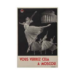 Circa 1950 Intourist Poster – “You Will See This in Moscow”