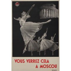Circa 1950 Intourist Poster – “You Will See This in Moscow”