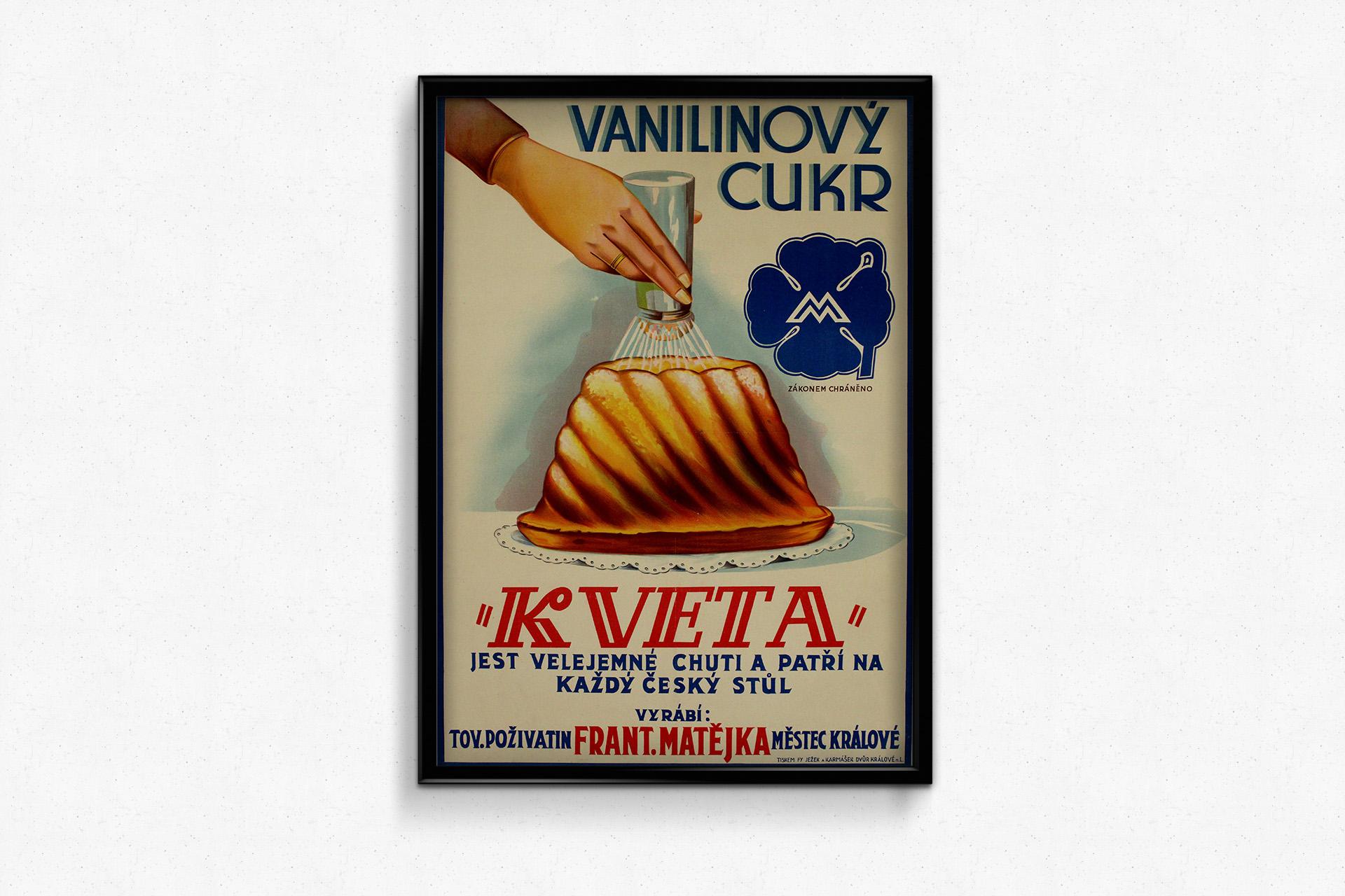 Cartel publicitario original de circa 1950 para 