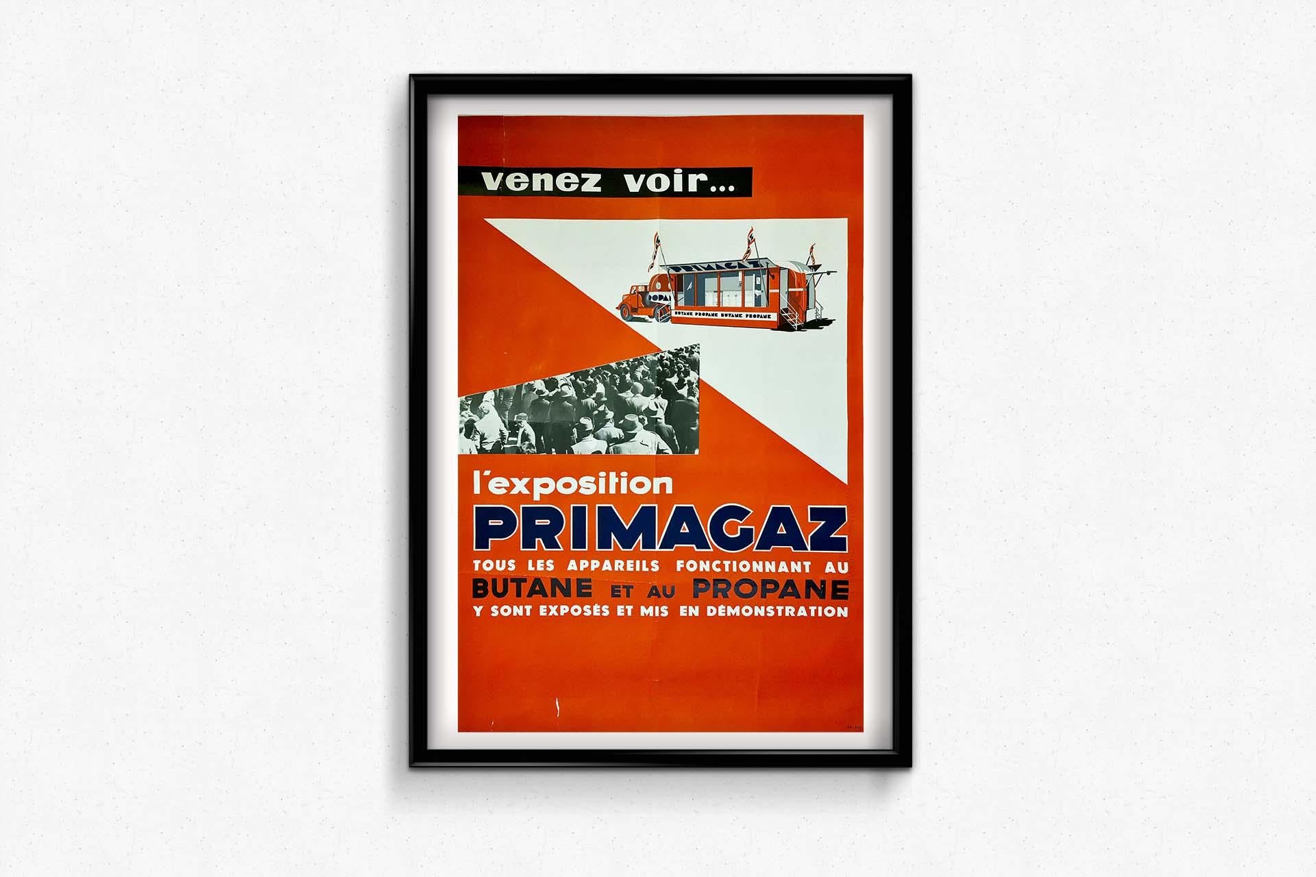 Circa 1950 Original Poster for Primagaz - Advertising poster For Sale 2
