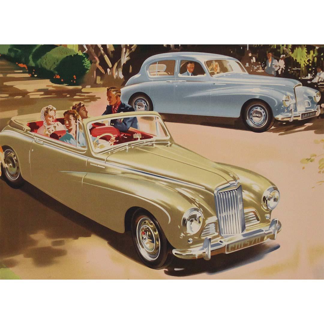 Circa 1950 original poster for the new Sunbeam '90' For Sale 1