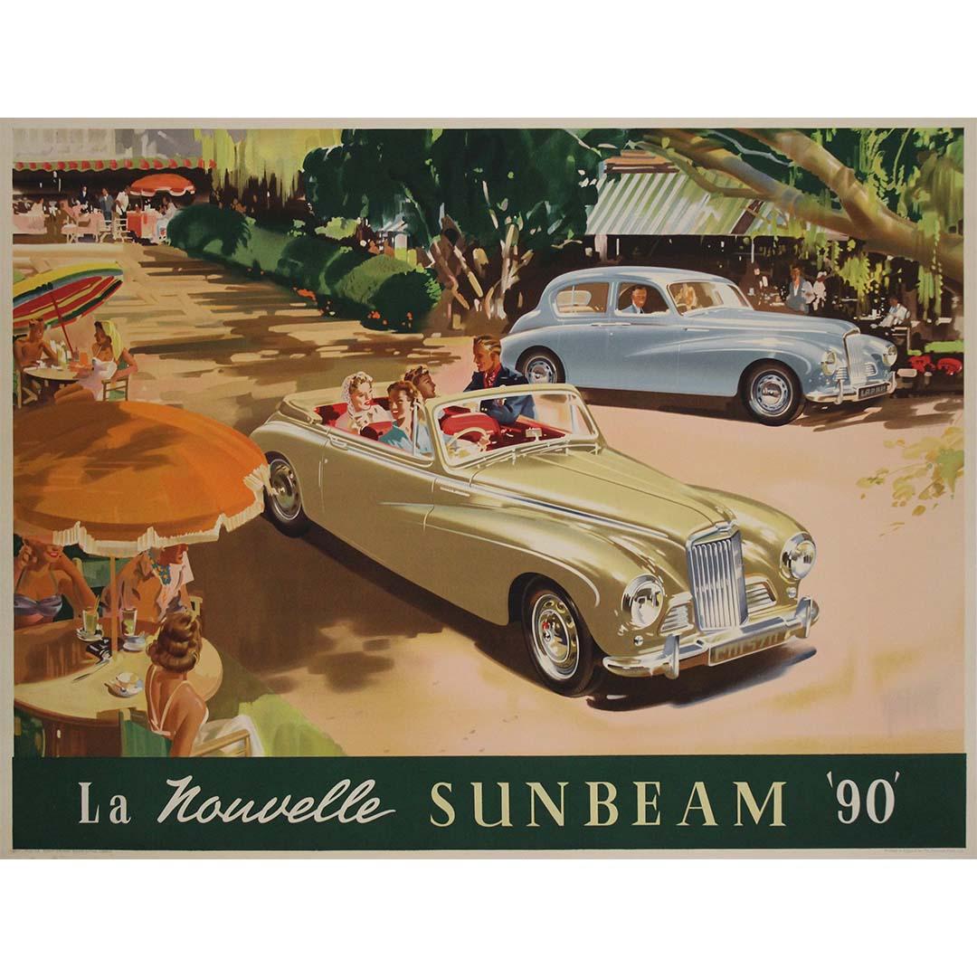Circa 1950 original poster for the new Sunbeam '90' - Print by Unknown