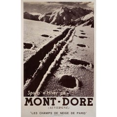 Circa 1950 Original poster Sports d'Hiver au Mont-Dore Auvergne