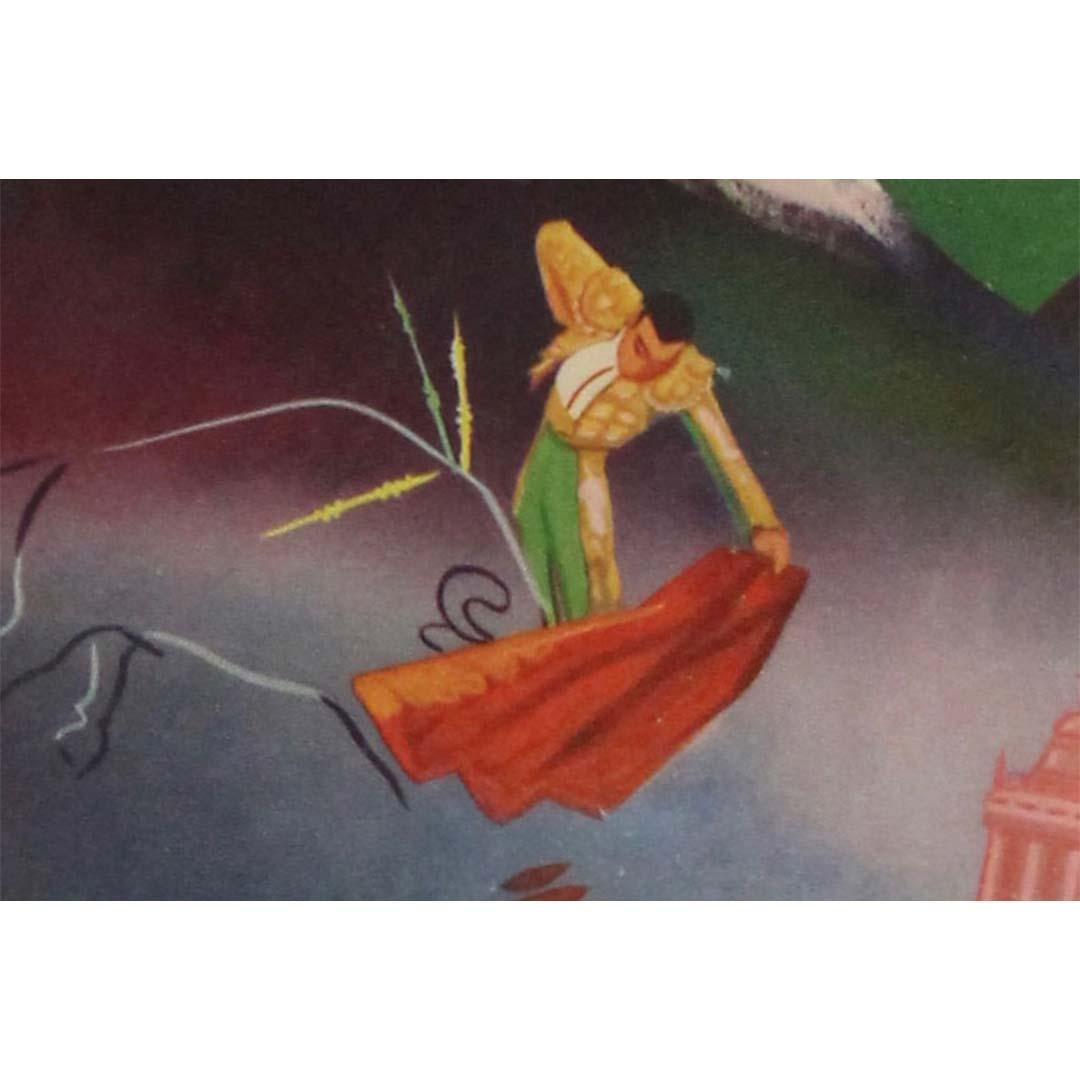 Affiche touristique originale pour le Mexique datant de CIRCA 1950 - Art du voyage d'après-guerre en vente 1