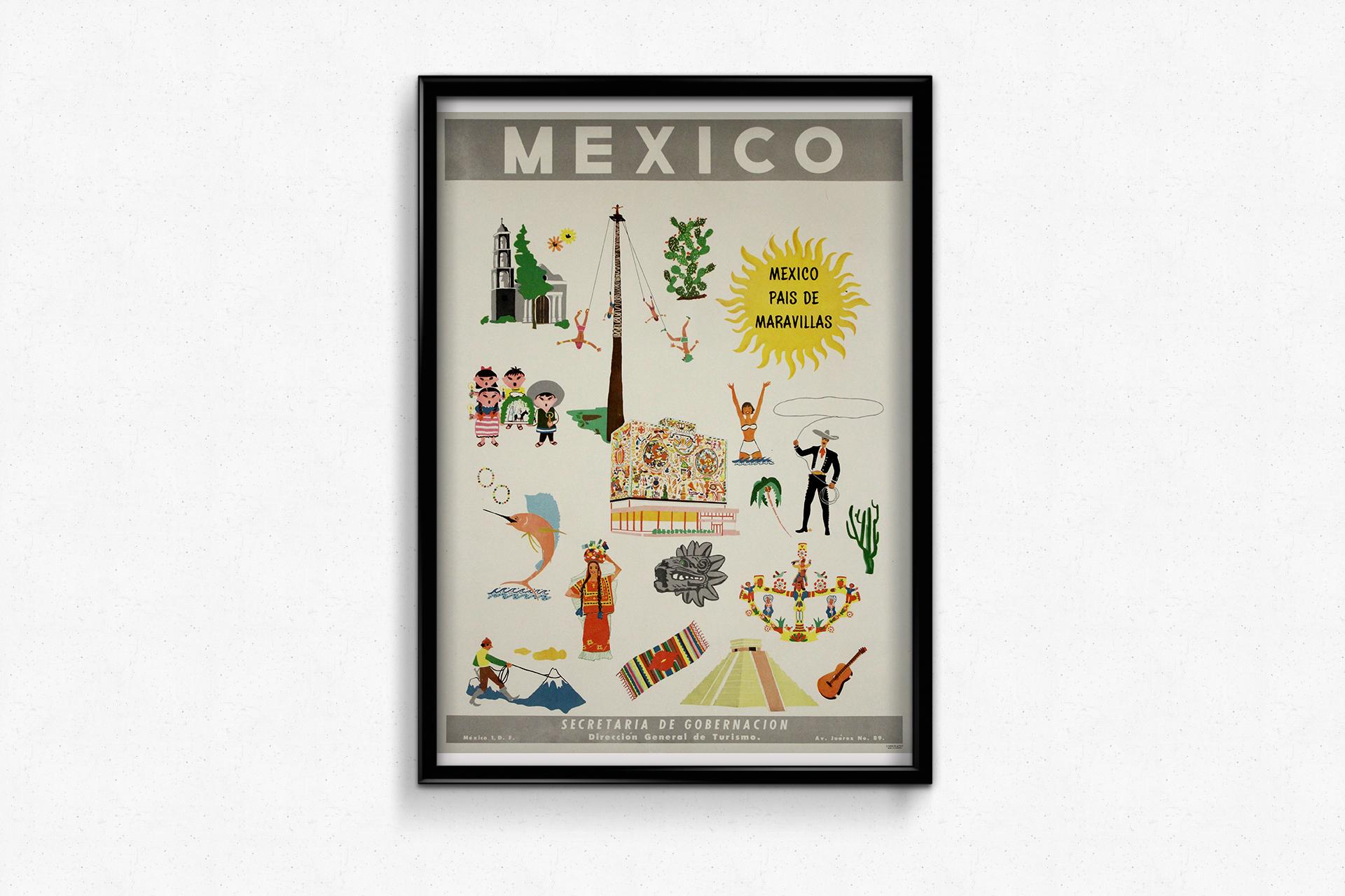 Dieses charmante und lebendige Original-Reiseplakat aus der Zeit um 1950 mit dem Titel 