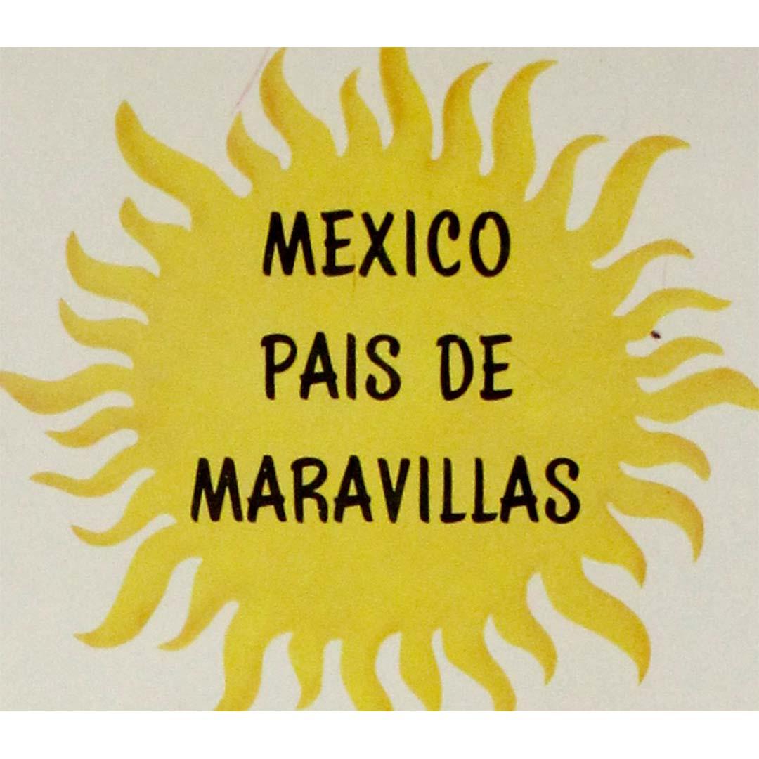 CIRCA 1950 Original Reiseplakat Mexiko, País de Maravillas im Angebot 2