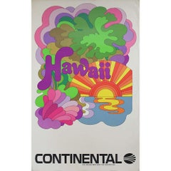 um 1960 Hawaii-Plakat von Continental Airlines