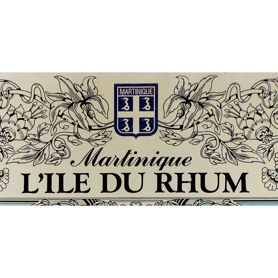 CIRCA 1960 Original-Werbeplakat, Old Nick: Martinique, L'île du Rhum im Angebot 1
